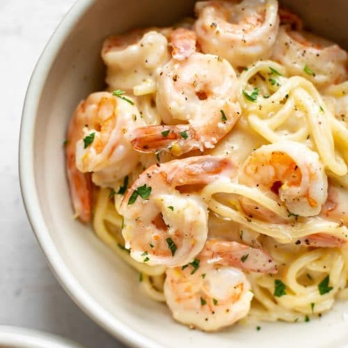 White Wine Shrimp Linguine